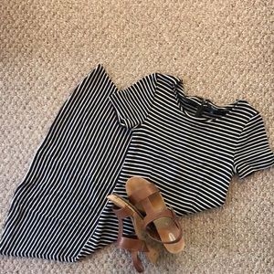 Madewell Striped Fit and Flare Dress